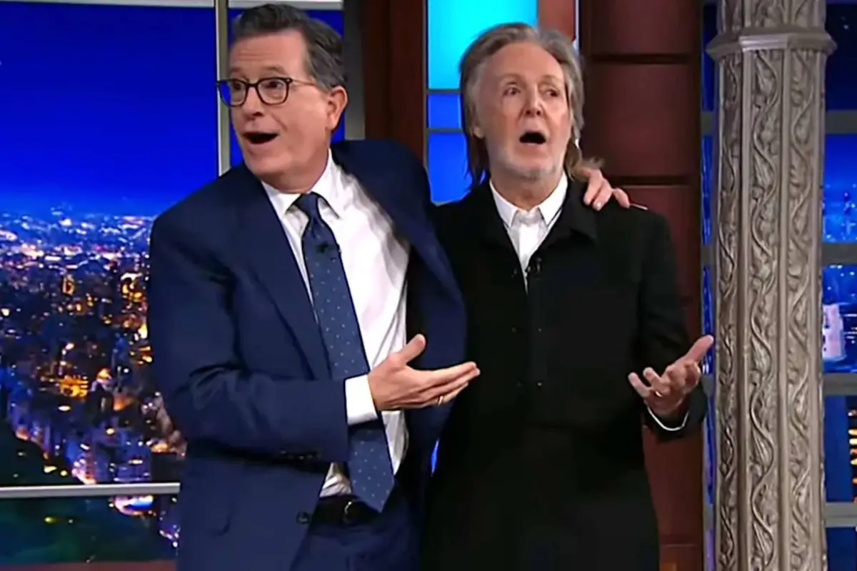 Paul McCartney y Stephen Colbert , Yahoo News