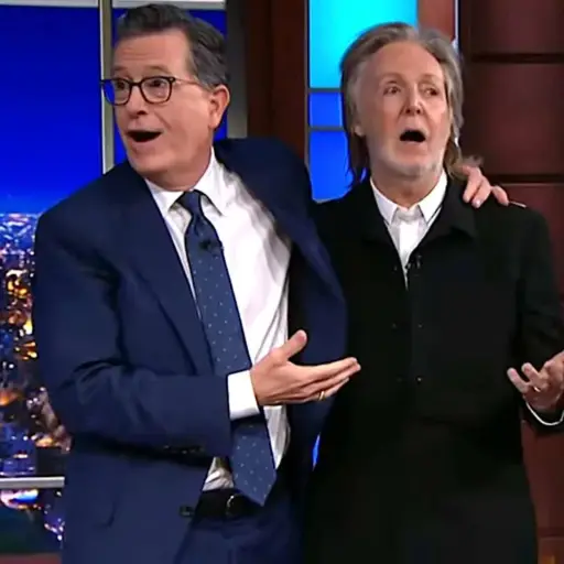 Paul McCartney y Stephen Colbert  ,Yahoo News