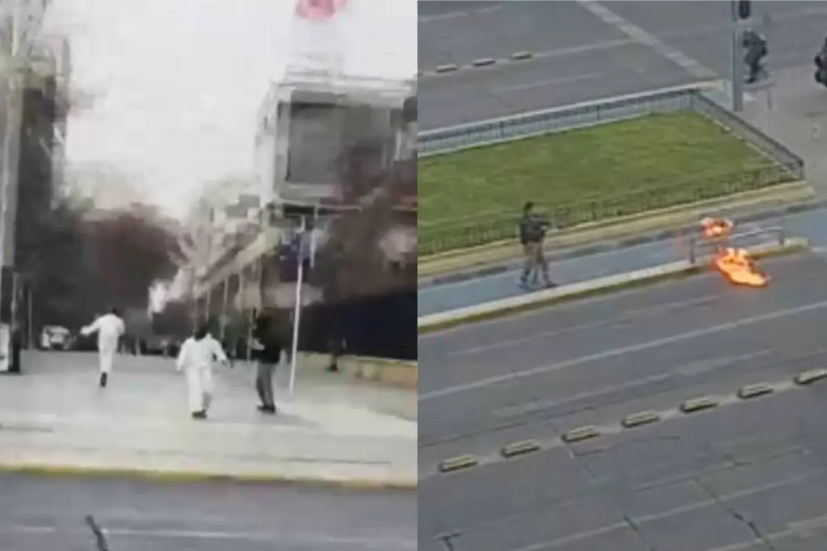 Overoles blancos lanzaron bomba molotov a periodista, Captura | BioBio Chile