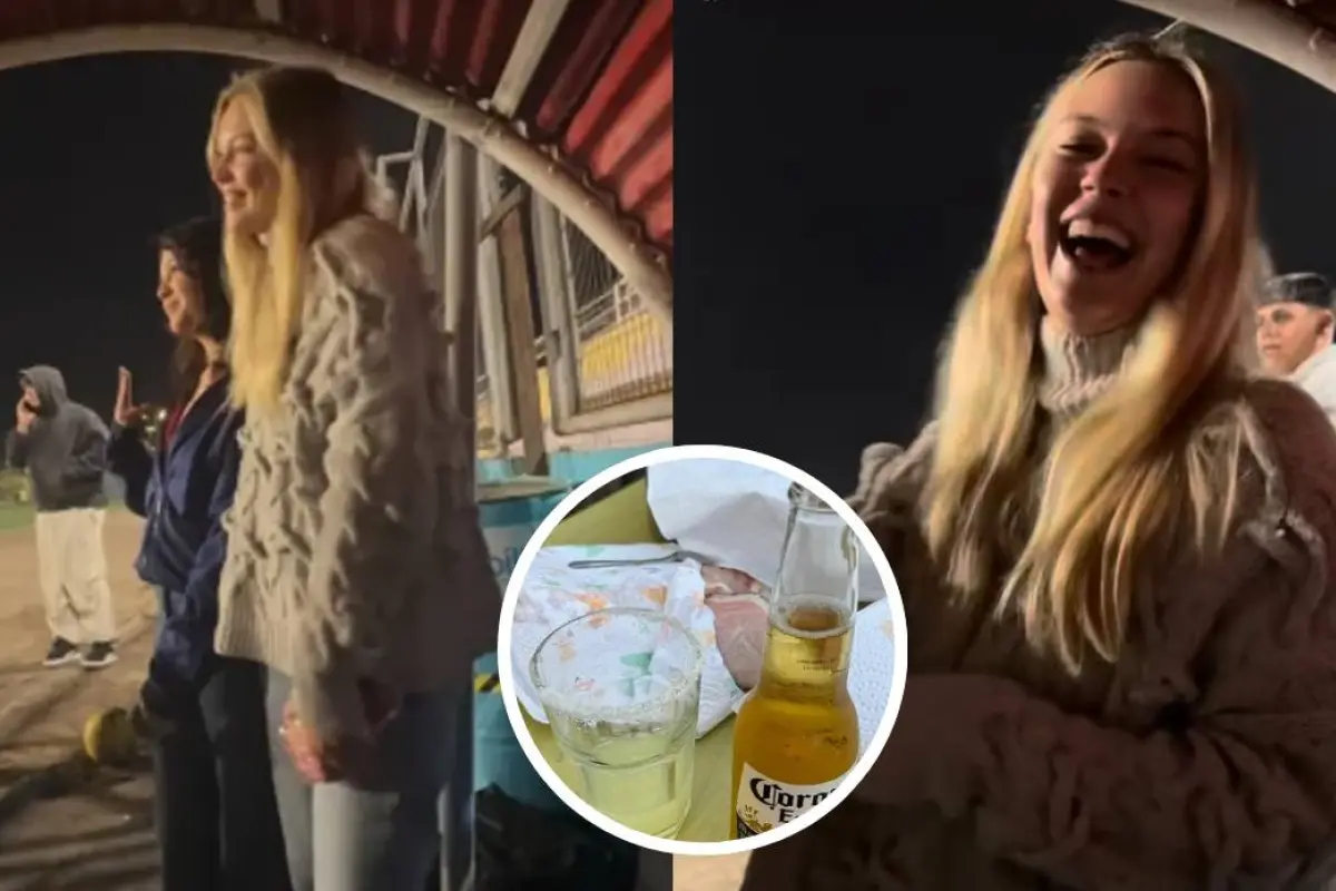Alexandra Litvinova recibiendo el cariño de Tocopilla, Alexandra Litvinova | Instagram