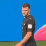 Tim Payne durante su primer partido en el Mundial, Captura