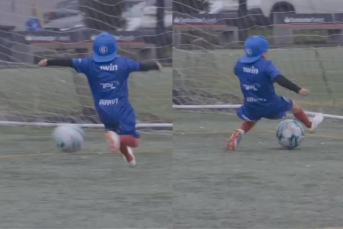 Miguelito perdiéndose un gol con el arco vacío  ,Captura | Selección Chilena de creadores de contenido