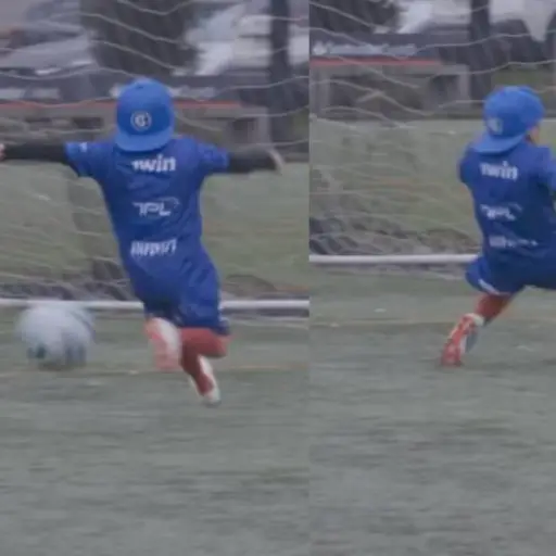 Miguelito perdiéndose un gol con el arco vacío  ,Captura | Selección Chilena de creadores de contenido