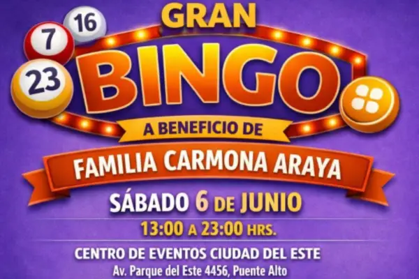 Gran bingo solidario en ayuda de Marcela Araya ,Instagram