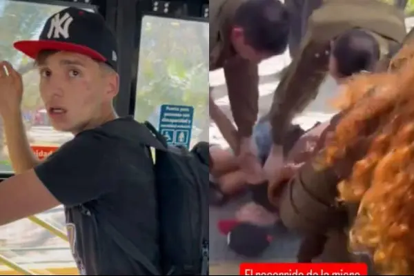 Delincuente fue pillado robando en la micro y terminó suplicando por piedad ,Captura de redes sociales