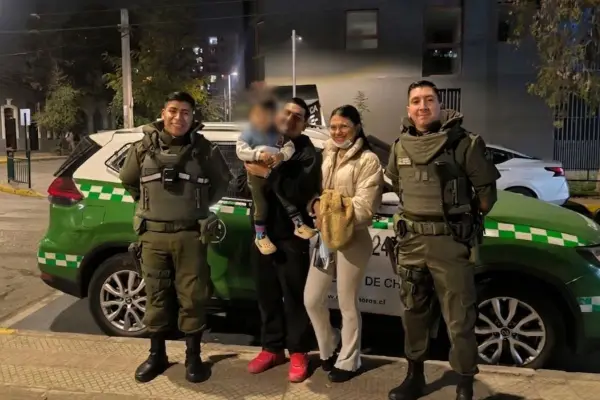 Acción de Carabineros le salvó la vida al menor ,Cedida