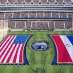 Así se verá desde lo alto la ceremonia de himnos, Instagram