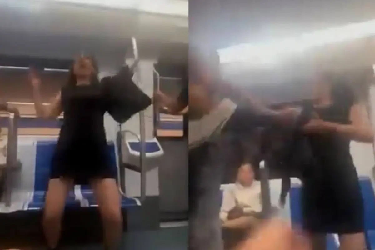 Chilena puso en su lugar a mujer racista en el Metro de Barcelona, Captura de redes sociales