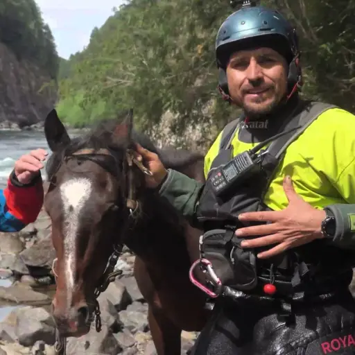 Pangal Andrade y sus primos salvaron a caballo de ahogarse ,Cedida | Canal 13