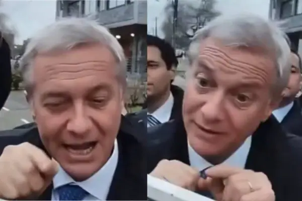 Presidente Kast en medio de la discusión en Villarrica ,Captura de pantalla