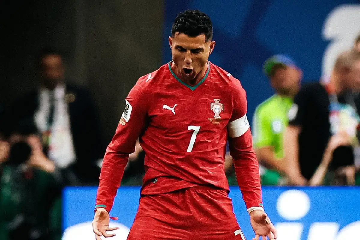 Ronaldo marcó dos goles con la camiseta de Portugal, Captura