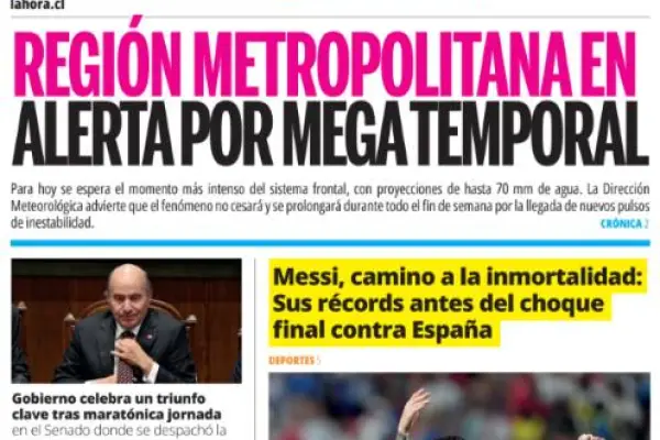 La Hora viernes 17 de julio ,La Hora