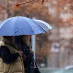 La lluvia ha sido intensa y continua en Santiago, Instagram