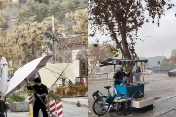 Videos del temporal se viralizaron en redes sociales ,Captura