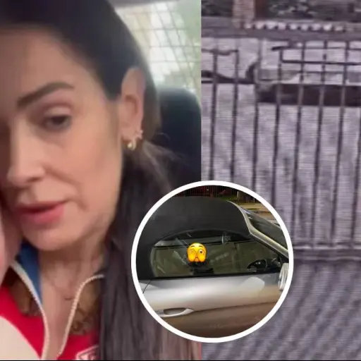 Así quedó el Porsche de Adriana Barrientos tras violento portonazo ,Redes sociales | Referencial