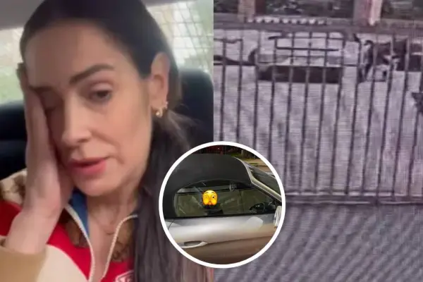Así quedó el Porsche de Adriana Barrientos tras violento portonazo ,Redes sociales | Referencial
