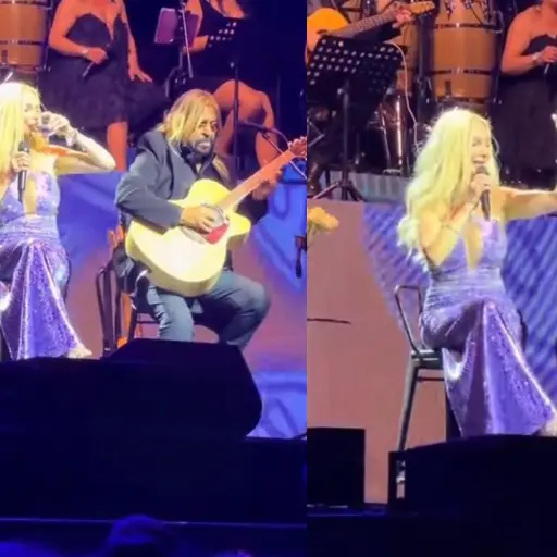 Marisela bebió sobre el escenario ,Captura