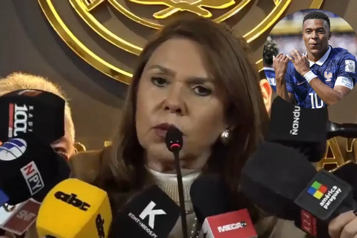 Celeste Amarilla no suelta a Mbappé, Montaje LH | X: @ABCCardinal