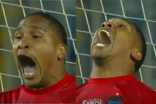 Omar Carabalí se fue viral ante Boca Juniors ,Captura de pantalla
