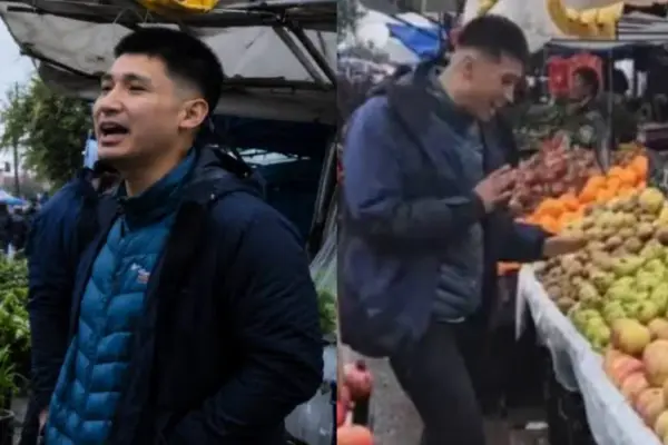 ''El Chino'' fue captado trabajando en la feria  ,Captura de TikTok