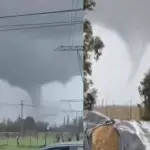 Tornado azota a la región del Ñuble, Captura de redes sociales