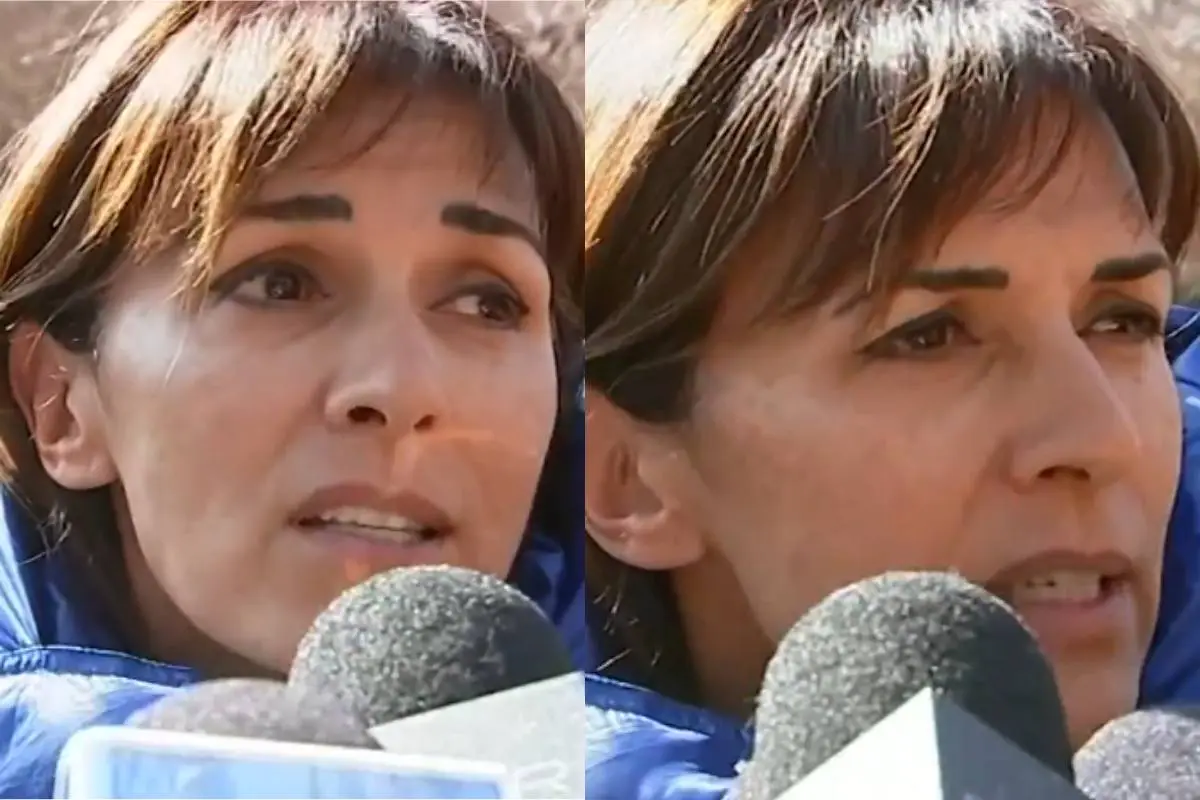 Ivette Vergara a la salida del Centro de Justicia, Captura de pantalla