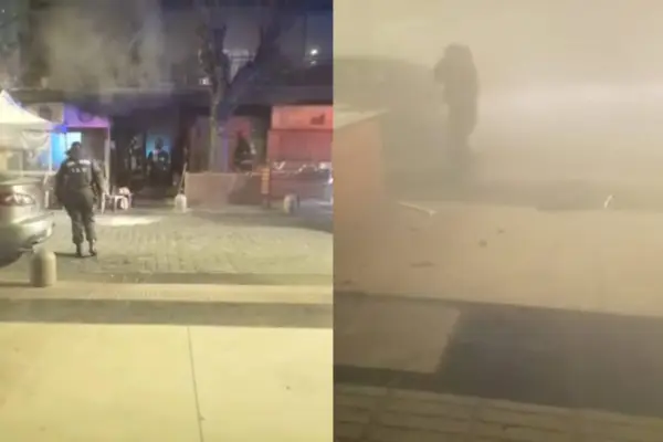 Impactante explosión en local de Viña del Mar ,Captura de redes sociales