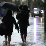 Lluvia en Santiago
