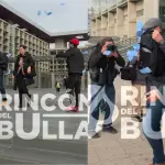Michael Clark abordado por hinchas en el Centro de Justicia, Captura de pantalla