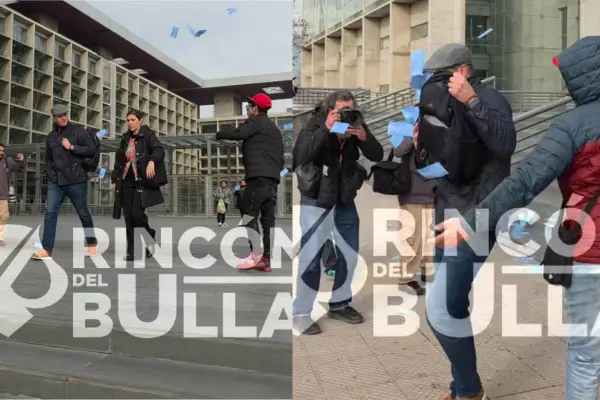 Michael Clark abordado por hinchas en el Centro de Justicia ,Captura de pantalla