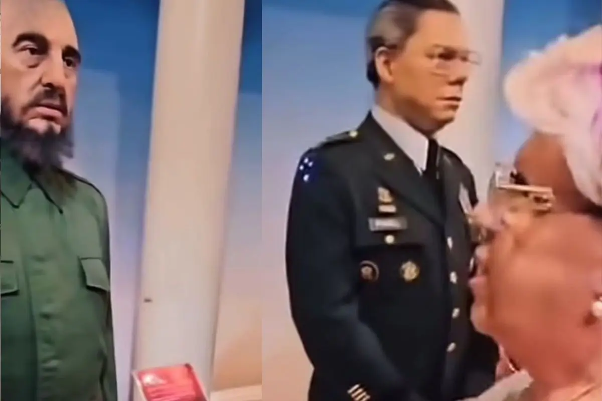 Patricia Maldonado insultando a una estatua, Captura