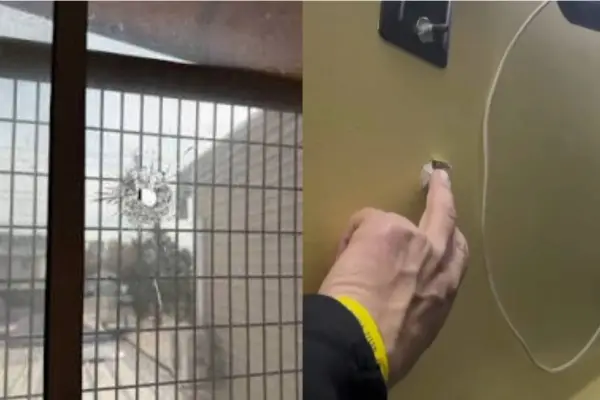 ''Bala loca'' impactó en vivienda de Ñuñoa en la previa del Superclásico ,Captura | Meganoticias