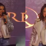 Yamila Reyna durante uno de sus show en vivo, Captura