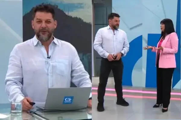 Rafael Cavada al aire en Chilevisión ,Captura