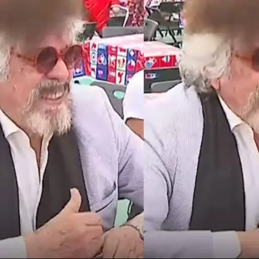 Compadre Moncho fue captado como un verdadero rockstar en fonda de Ñuñoa ,24 Horas | Captura