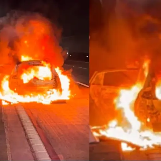 Auto de ex Gran Hermano explotó en plena carretera ,Captura de Instagram | Fernando Altamirano