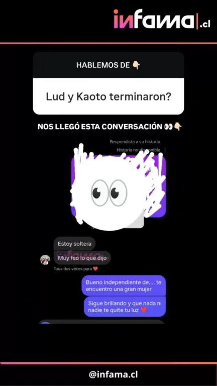 Ludmila aclara su relación con Kaoto - Infama