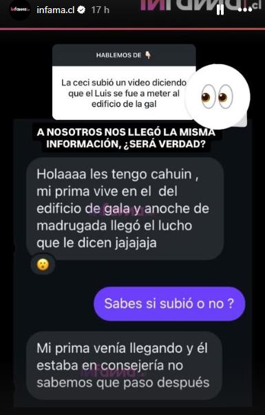 Supuesta visita de Luis Jiménez al departamento de Gala Caldirola - Infama