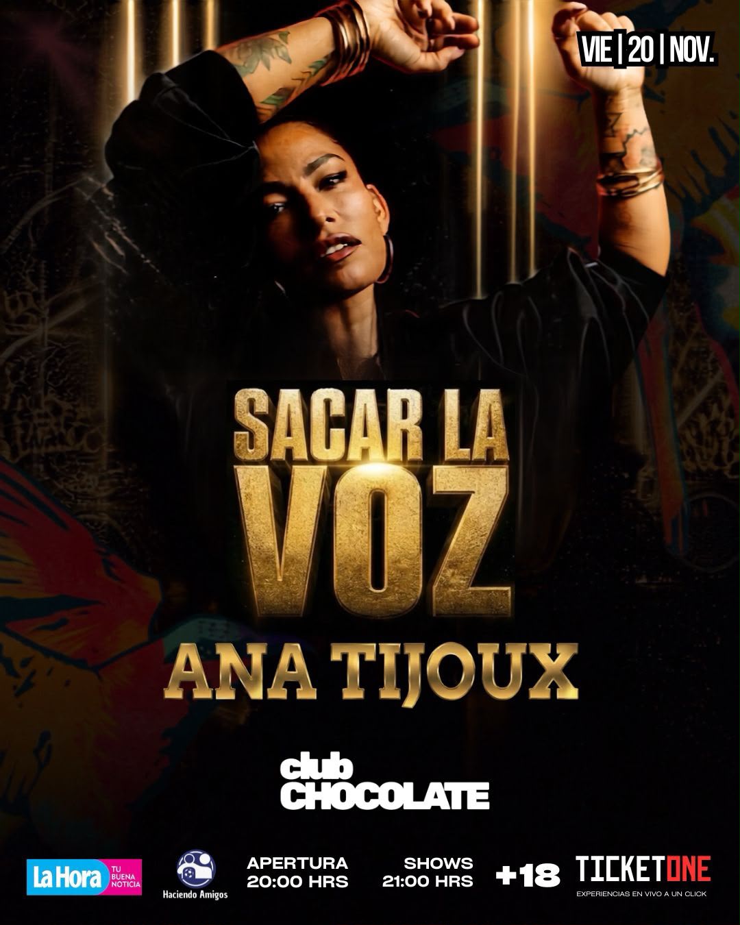 Flyer concierto Ana Tijoux - Cedida