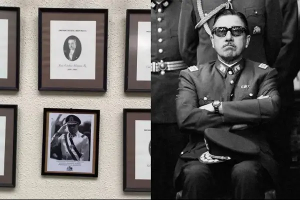 Polémica por cuadro de Pinochet en galería presidencial ,Redes sociales | X