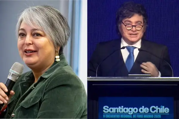 Jeannette Jara y Javier Milei ,Archivo