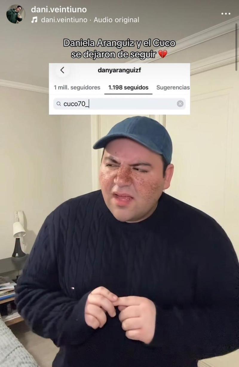 Danilo 21 habla de supuesto quiebre entre Daniela Aránguiz y Cuco Cerda - Danilo 21 | Captura de Instagram