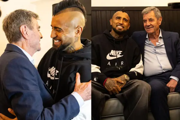 Historia para el pueblo albo: Vidal y Mirko juntos por primera vez ,Instagram