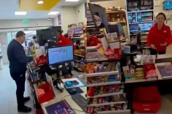 Cliente agredió y escupió a trabajadora extranjera en Las Condes ,Captura | Noticias Live Chile