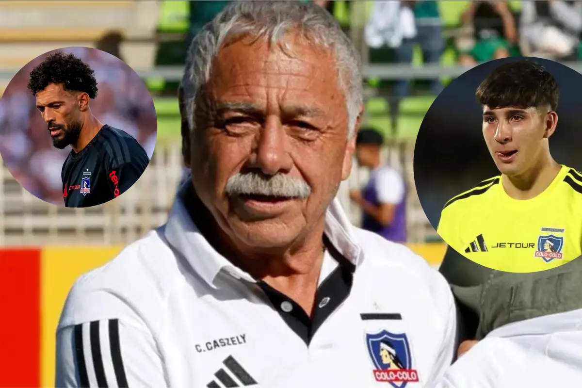 Carlos Caszely ante los arqueros de Colo Colo, Montaje LH