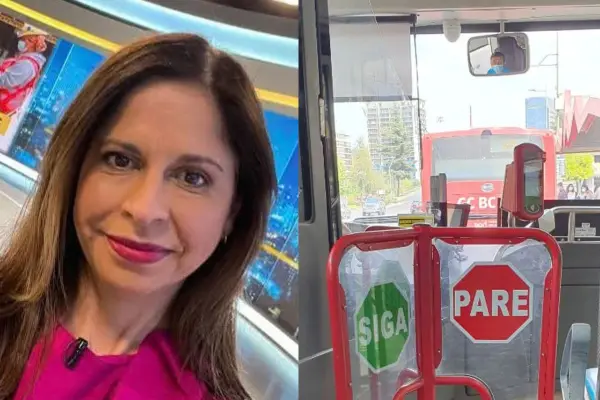 Karina Álvarez no es usuaria frecuente del transporte público ,Captura