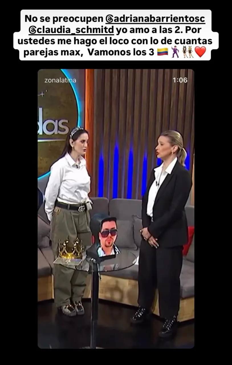 La propuesta sin filtro de Nano Calderón a Adriana Barrientos y Claudia Schmitd - Nano Calderón | Instagram