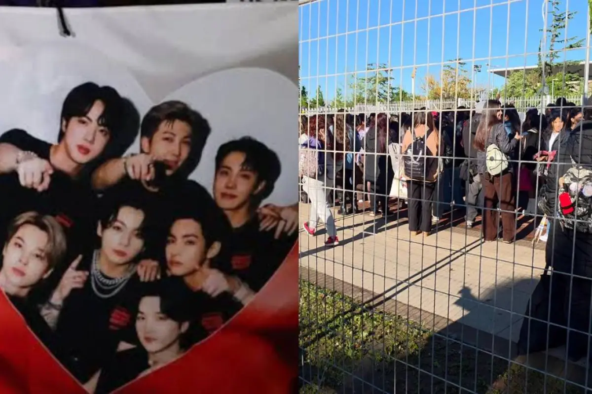 Expectación total por BTS en Chile: ya hay largas filas en el Estadio Nacional, Redes sociales | X