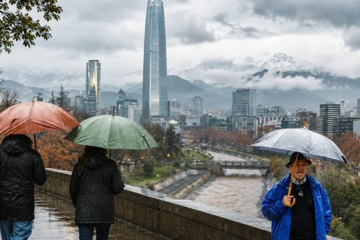 Lluvias, truenos y granizos en la RM, Redes sociales | Referencial
