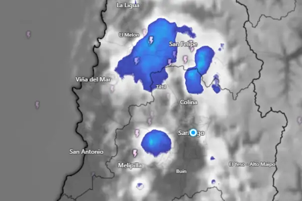 Imagen satelital de la tormenta eléctrica ,Instagram